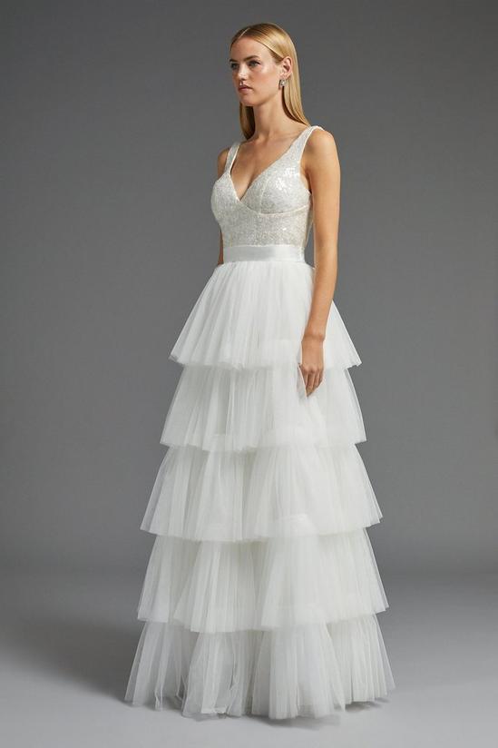 Elegant Sequin Top Tulle Bottom Lace Up Back A-Line Long Prom Dresses,SFPD0346 Elegant Sequin Top Tulle Bottom Lace Up Back A-Line Long Prom Dresses,SFPD0346